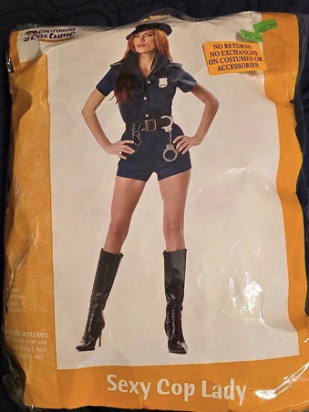 California Costumes Sexy Cop Lady Black Costume Set